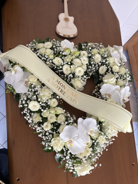 Coeur ouvert blanc grde taille