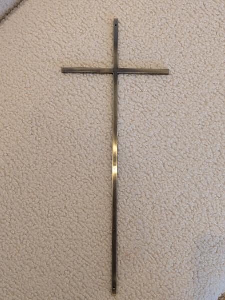 Croix en acier vieux bronze