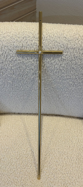 Croix en laiton or avec diamant