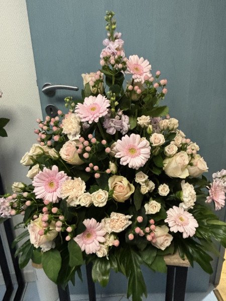Devant de cercueil Sacre rose